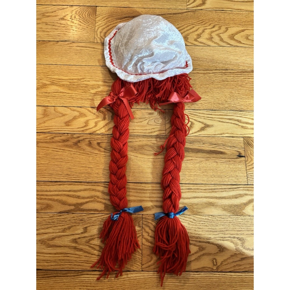 Rubies Yarn Babies rag doll Costume-Ragedy Ann Toddler SZ Small 4-6 Wig & Dress - Picture 6 of 7